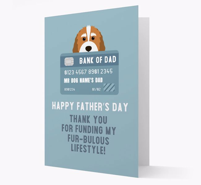 Personalized 'Bank of Dad' Card with {breedFullName} Icon